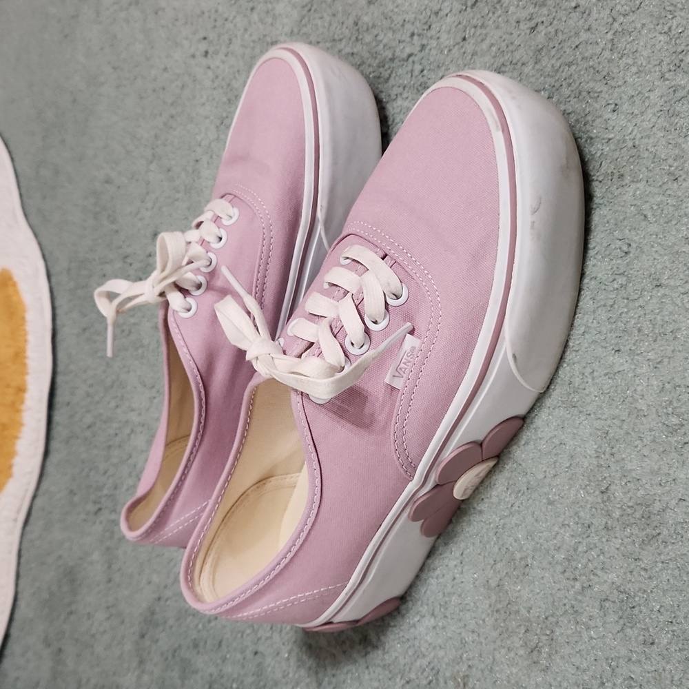 Vans pink flower platforms sz 8.5 ladies